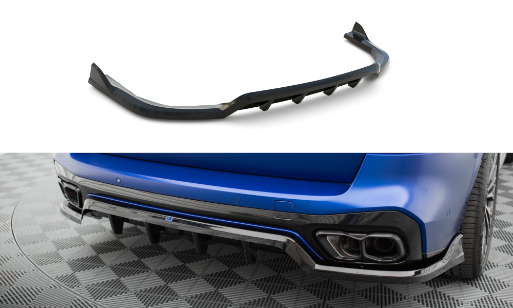 Street+ Mittlerer Diffusor RACE V.2 passend für BMW X5 M-Paket G05 Facelift schwarz Hochglanz – Ansicht 2