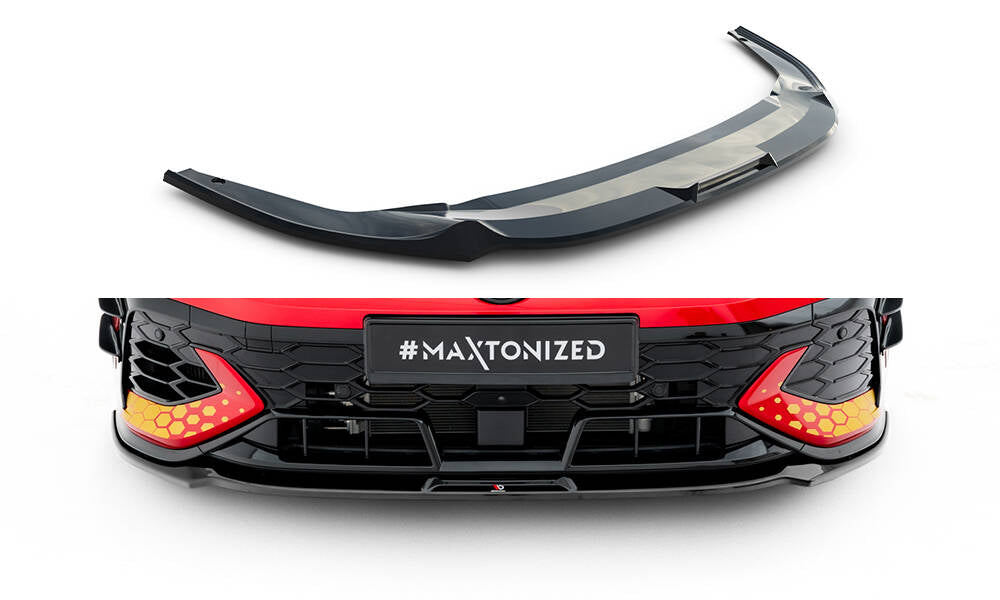 Street+ Spoilerlippe Front Ansatz V.3 passend für VW Golf GTI Clubsport Mk8 Facelift schwarz Hochglanz – Ansicht 2