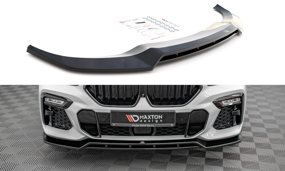 Street+ Spoilerlippe Front Ansatz V.2 passend für BMW X6 M-Paket G06 schwarz Hochglanz – Ansicht 2