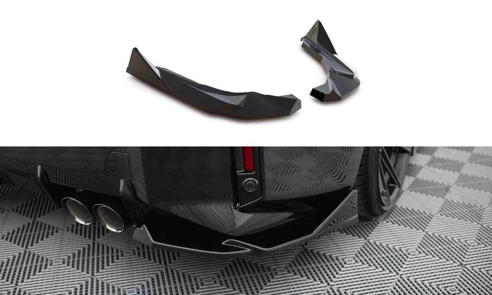 Heck Ansatz Flaps Diffusor V.2 passend für BMW M2 G87 schwarz Hochglanz – Ansicht 2