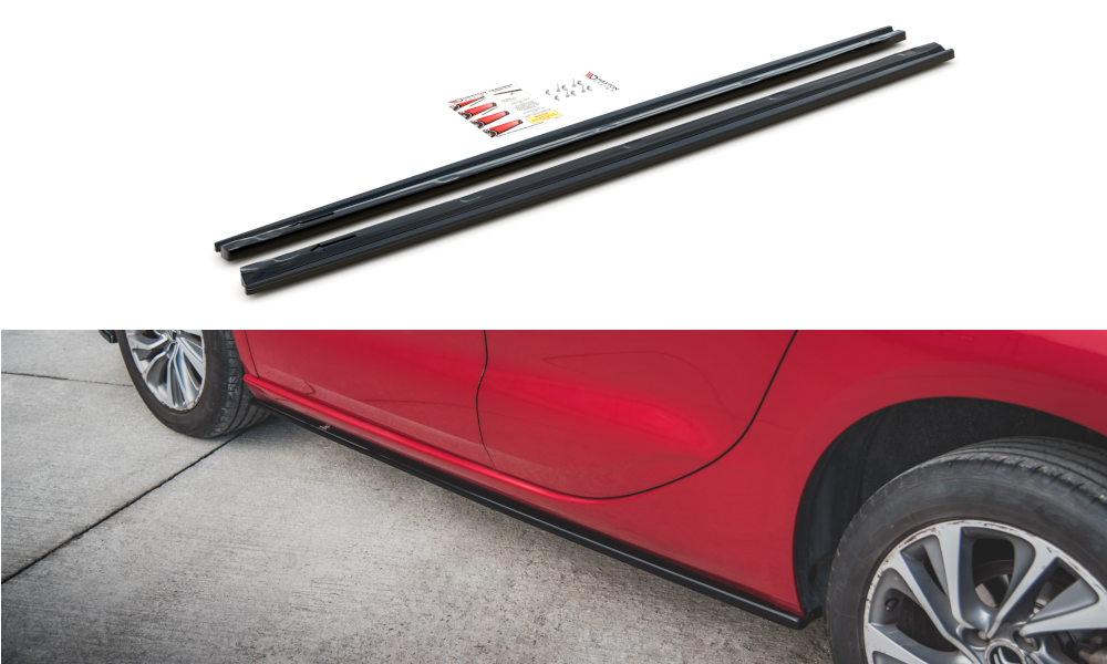 Street+ Seitenschweller Leisten passend für Citroen DS4 schwarz Hochglanz – Ansicht 2