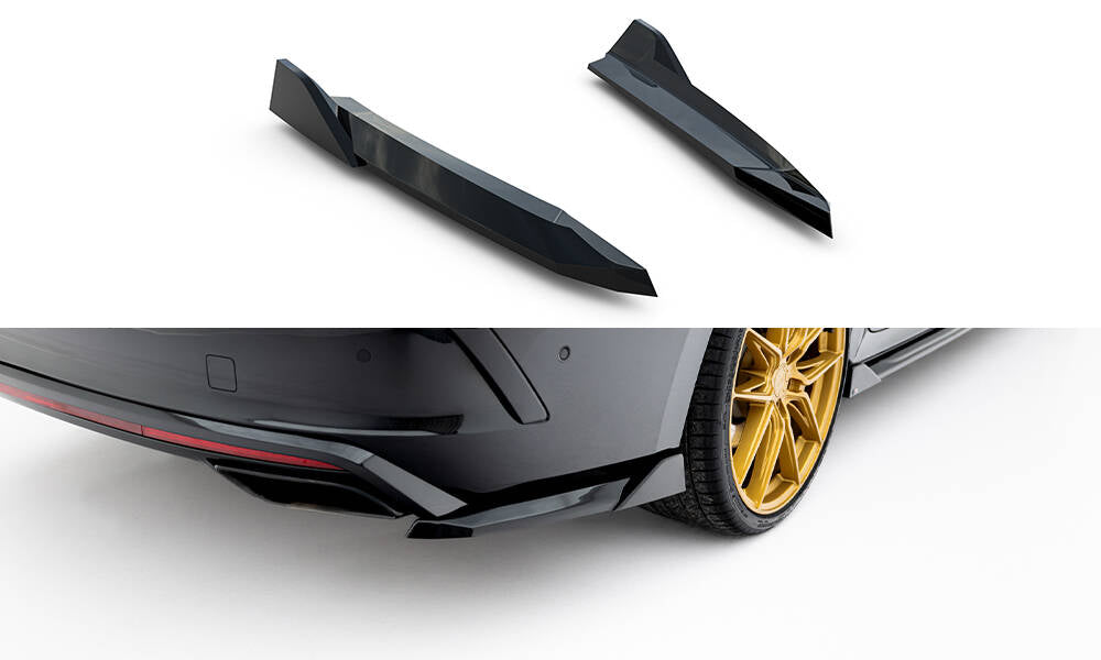 Heck Ansatz Flaps Diffusor V.6 passend für Skoda Octavia RS Liftback / Combi Mk4 / Mk4 Facelift schwarz Hochglanz – Ansicht 2
