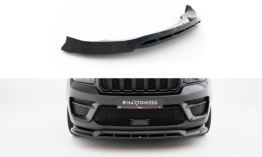 Street+ Spoilerlippe Front Ansatz passend für Jeep Grand Cherokee Mk5 schwarz Hochglanz – Ansicht 2