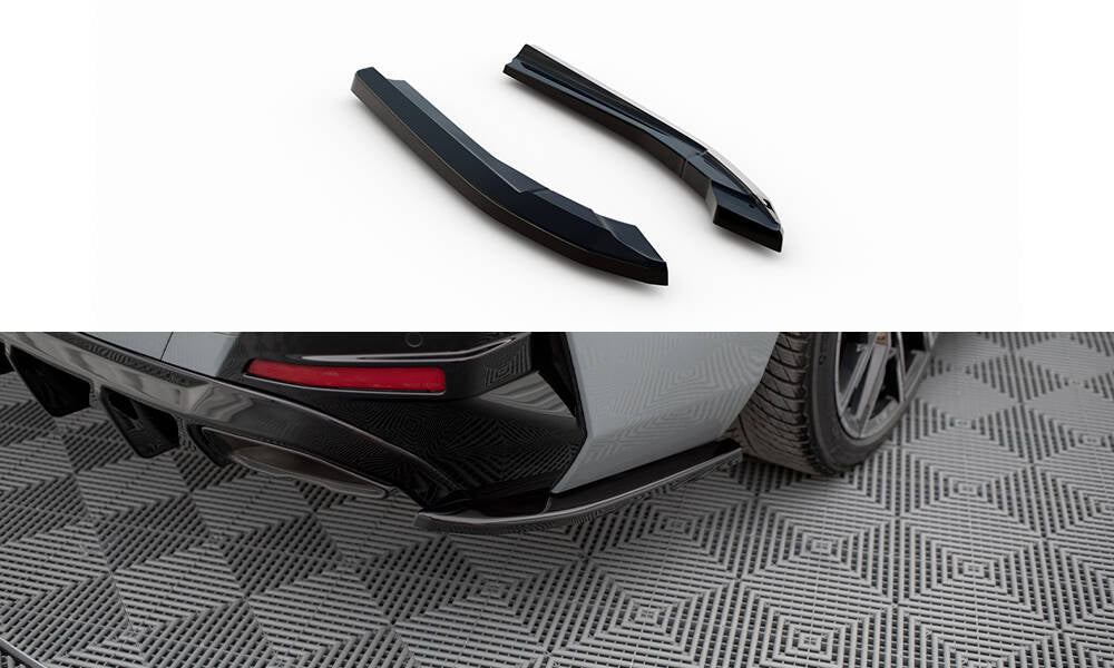 Heck Ansatz Flaps Diffusor V.3 passend für BMW M440i / 4 M-Paket Gran Coupe G26 schwarz Hochglanz – Ansicht 2