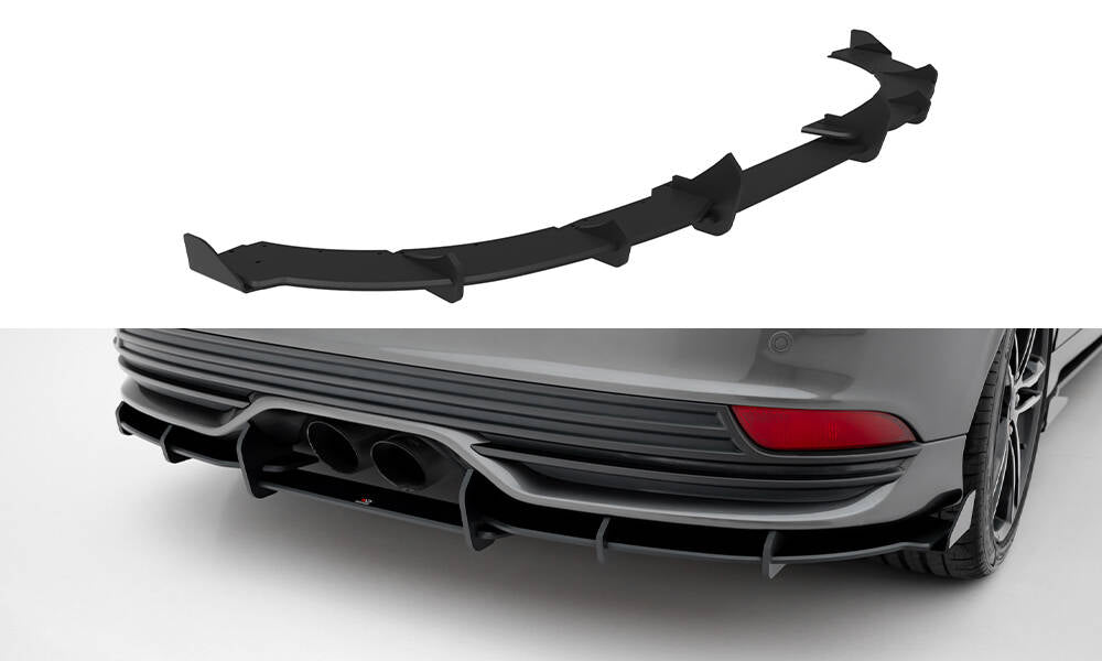 Street Pro Heckschürze + Flaps passend für Ford Focus ST Mk3 Facelift schwarz Hochglanz – Ansicht 2