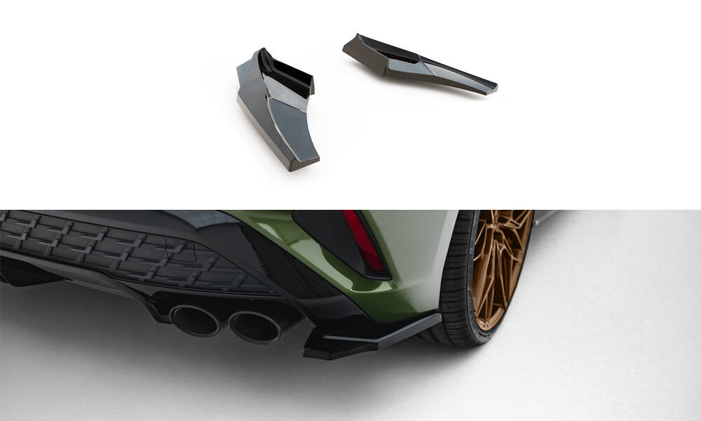 Heck Ansatz Flaps Diffusor V.1 passend für Audi S3 Sportback 8Y Facelift schwarz Hochglanz – Ansicht 2