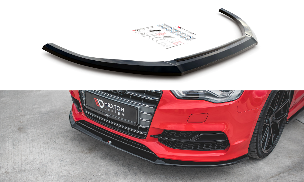 Front diffusor V.1 Audi S3 / A3 S-Line 8V Limousine / Cabrio schwarz Hochglanz – Ansicht 2