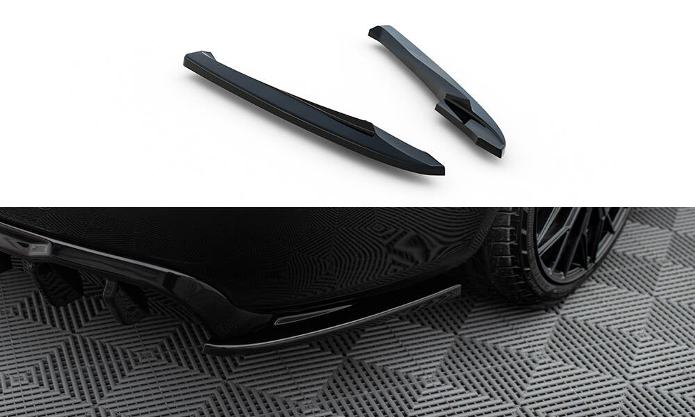Heck Ansatz Flaps Diffusor V.2 passend für Audi A4 B8 schwarz Hochglanz – Ansicht 2