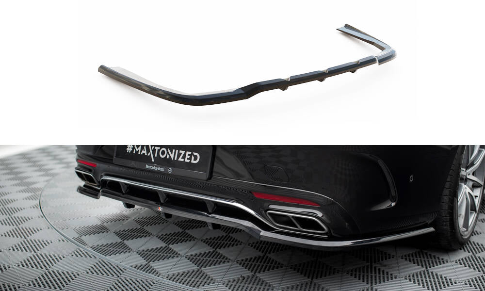 Street+ Mittlerer Diffusor RACE passend für Mercedes-Benz S Coupe AMG-Line C217 Facelift schwarz Hochglanz – Ansicht 2