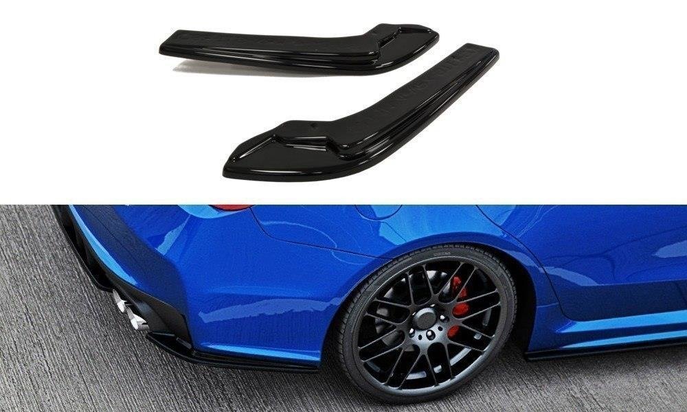 Heck Ansatz Flaps Diffusor V.1 passend für Subaru WRX STI Mk4 / Mk4 Facelift schwarz Hochglanz – Ansicht 2