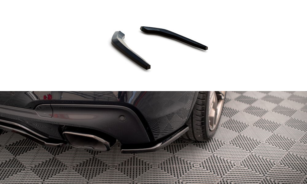 Heck Ansatz Flaps Diffusor passend für BMW X3 M40i / M40d G01 schwarz Hochglanz – Ansicht 2