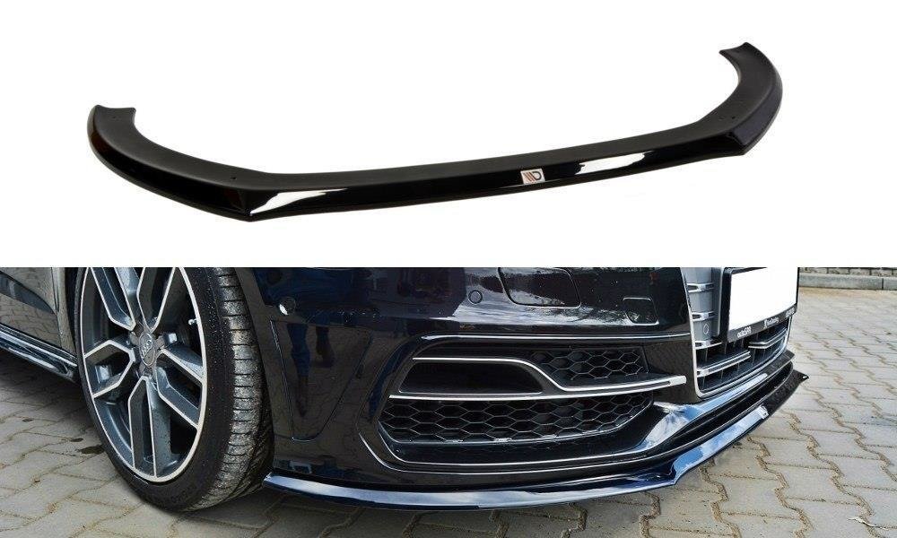 Street+ Spoilerlippe Front Ansatz passend für Audi S3 / A3 S-Line 8v Hatchback / Sportback schwarz Hochglanz – Ansicht 2