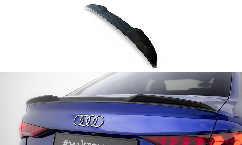 Heckspoiler Lippe 3D Audi A3 Limousine 8Y Facelift schwarz Hochglanz – Ansicht 2