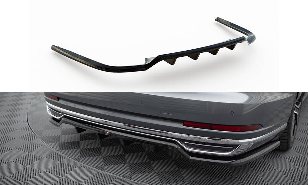 Street+ Mittlerer Diffusor RACE passend für Audi A8 D5 schwarz Hochglanz – Ansicht 2
