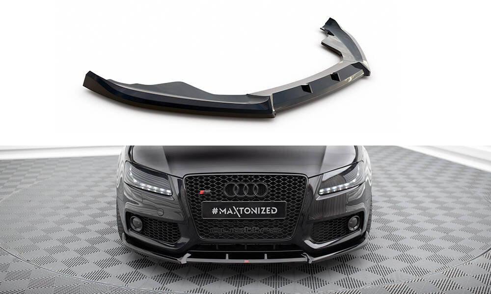 Street+ Spoilerlippe Front Ansatz V.2 passend für Audi S5 / A5 S-Line 8T schwarz Hochglanz – Ansicht 2