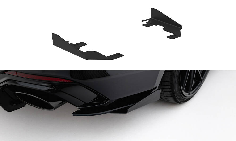 Hintere Seiten Flaps passend für Audi RS5 Coupe / Sportback F5 schwarz Hochglanz – Ansicht 2