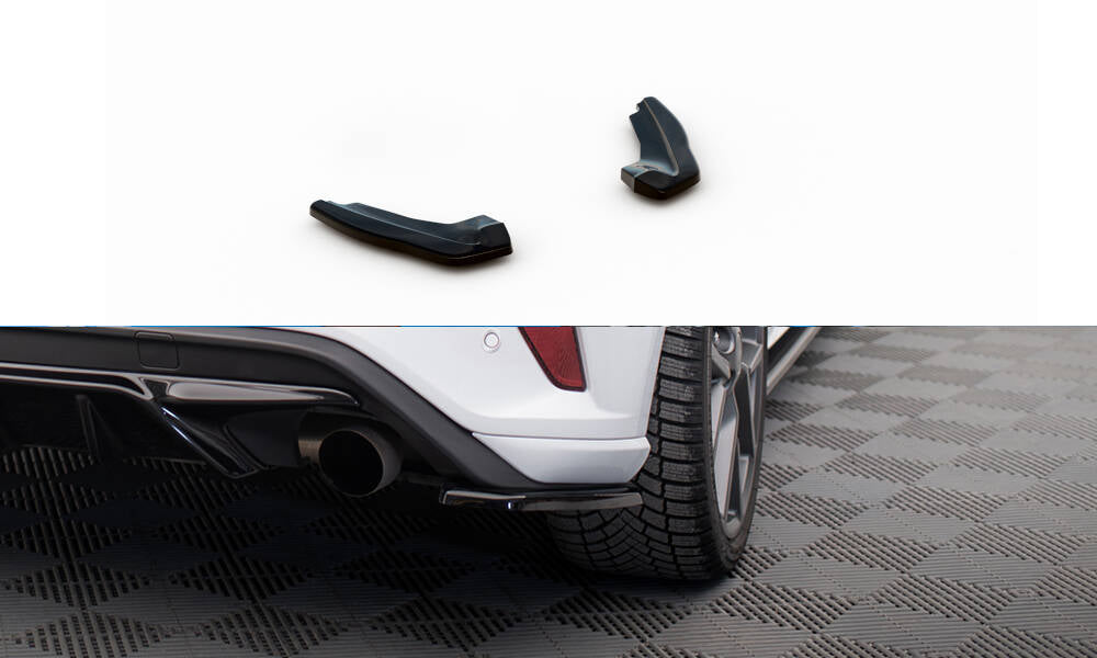 Heck Ansatz Flaps Diffusor V.1 passend für Ford Focus ST Mk4 schwarz Hochglanz – Ansicht 2