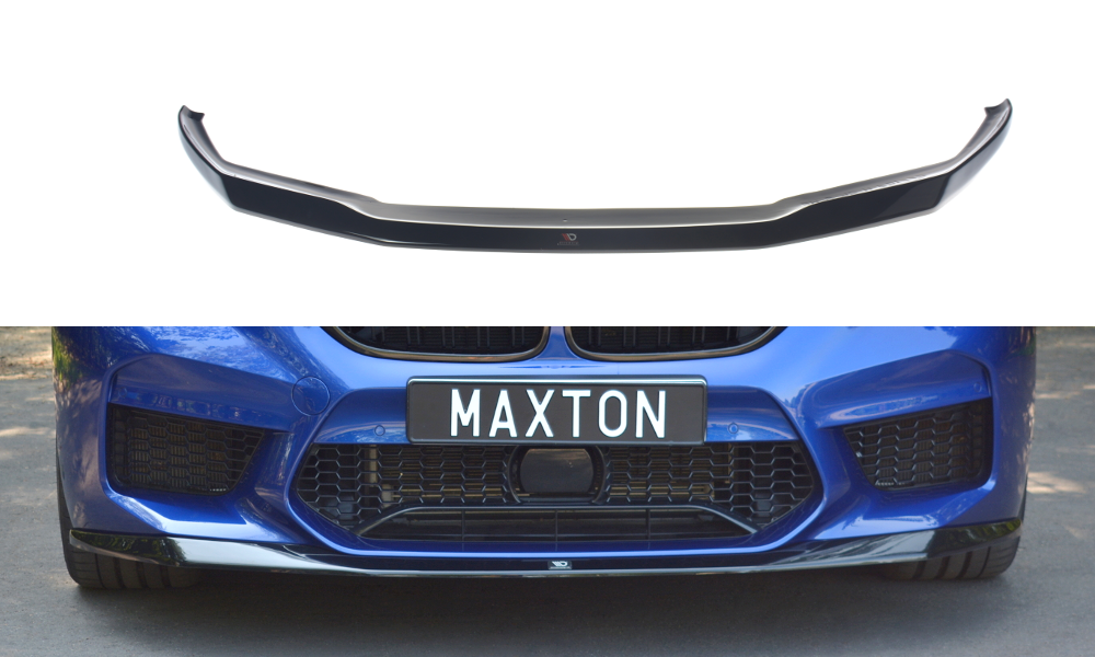 Street+ Spoilerlippe Front Ansatz V.1 passend für BMW M5 F90 schwarz Hochglanz – Ansicht 2