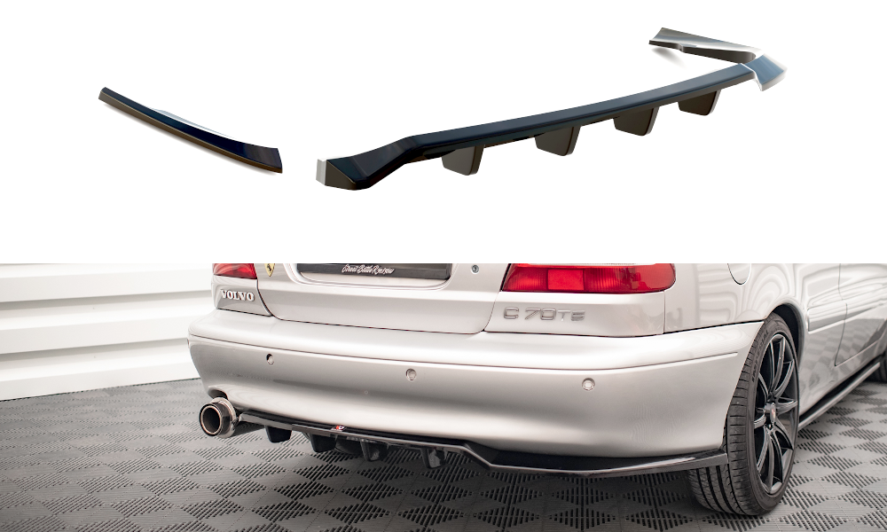 Street+ Mittlerer Diffusor RACE passend für Volvo C70 Mk1 schwarz Hochglanz – Ansicht 2