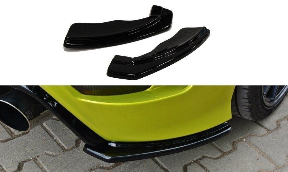 Heck Ansatz Flaps Diffusor passend für Ford Focus RS Mk2 schwarz Hochglanz – Ansicht 2
