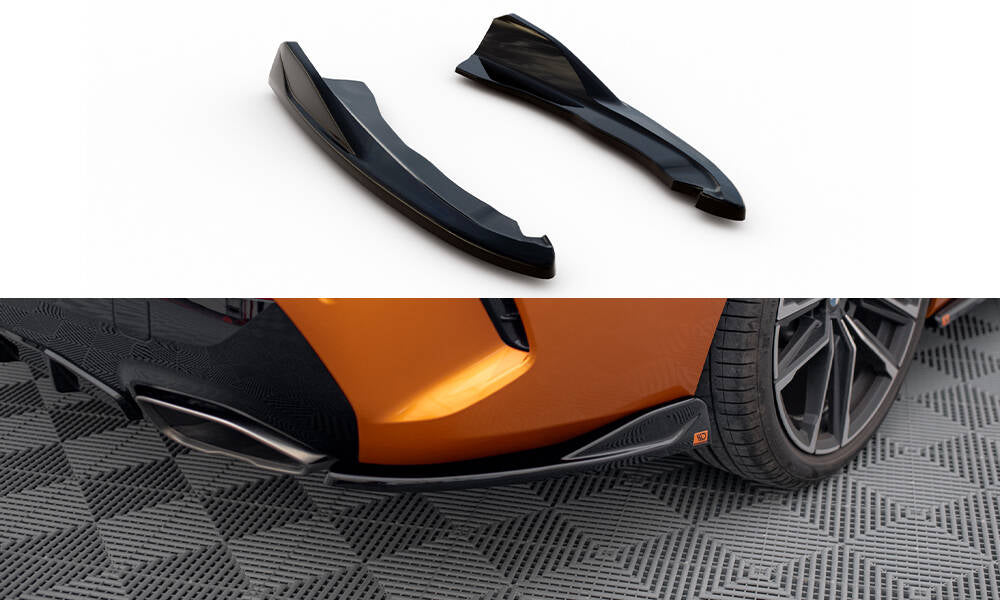 Heck Ansatz Flaps Diffusor V.2 passend für BMW 4er M440i G22 / G23 / G22 Facelift / G23 Facelift schwarz Hochglanz – Ansicht 2