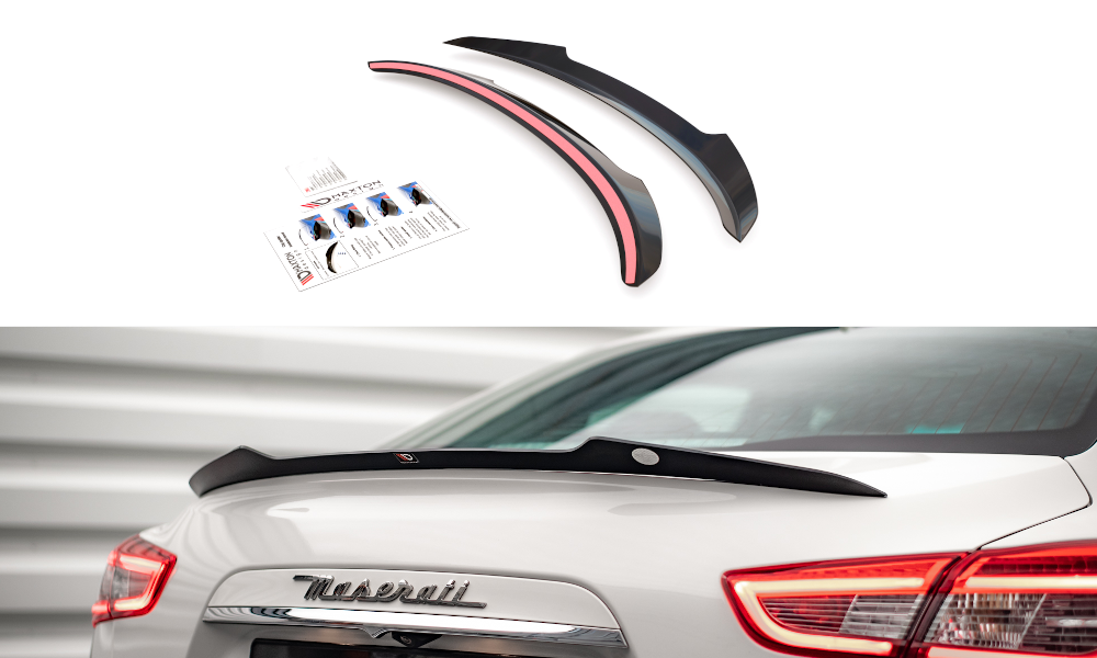 Heckspoiler Lippe Maserati Ghibli Modena Mk3 Facelift schwarz Hochglanz – Ansicht 2