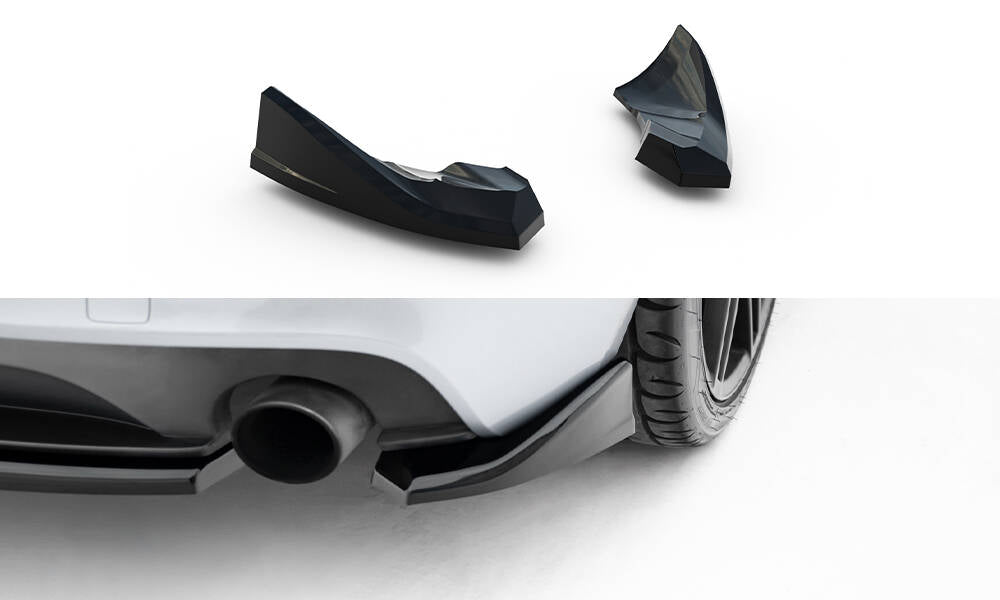 Heck Ansatz Flaps Diffusor passend für Audi TT S-Line 8J Facelift schwarz Hochglanz – Ansicht 2