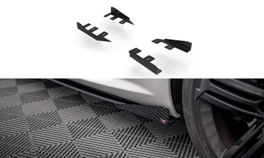 Seitenschweller Flaps passend für VW Scirocco R Mk3 schwarz Hochglanz – Ansicht 2