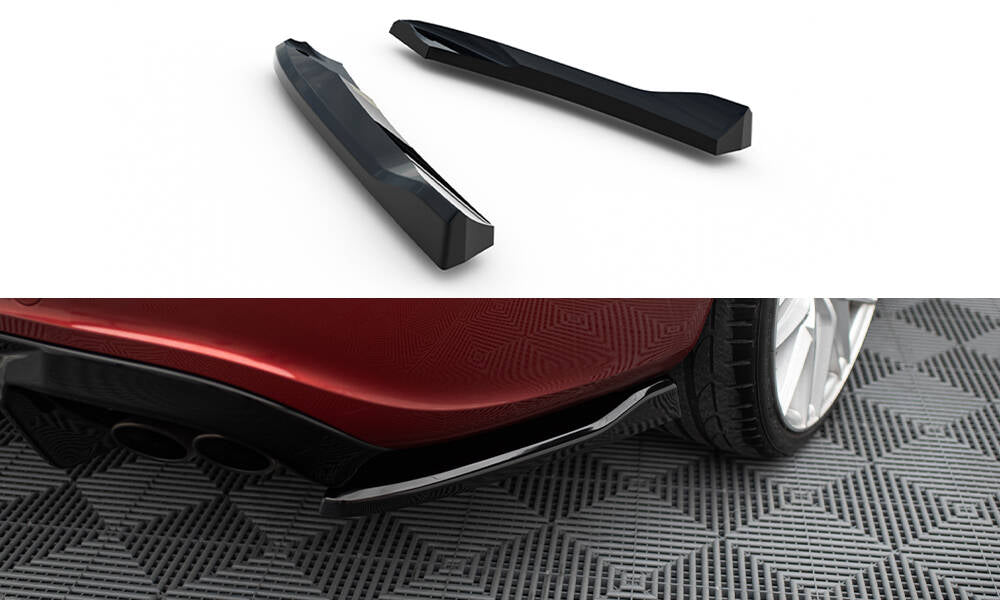 Heck Ansatz Flaps Diffusor passend für Audi S5 / A5 S-Line Sportback 8T schwarz Hochglanz – Ansicht 2
