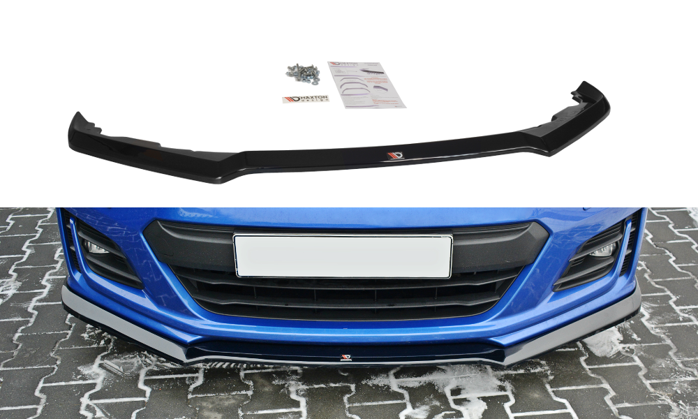 Street+ Spoilerlippe Front Ansatz V.3 passend für Subaru BRZ Mk1 Facelift schwarz Hochglanz – Ansicht 2