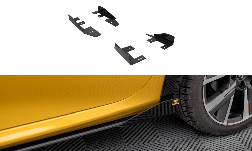 Seitenschweller Flaps passend für Peugeot 208 GT Mk2 schwarz Hochglanz – Ansicht 2