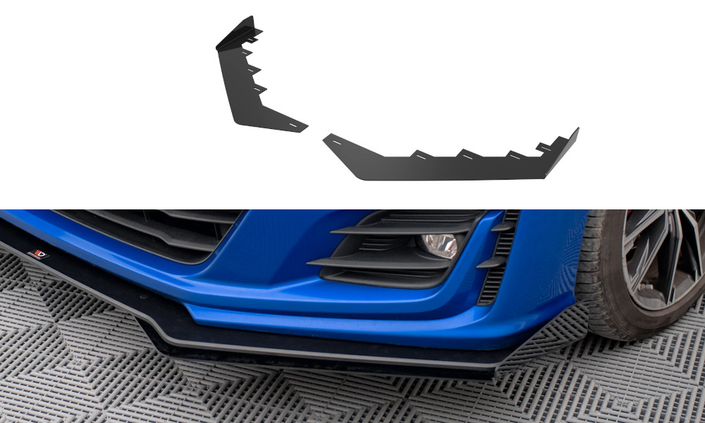 Front Stoßstange Flaps passend für Subaru BRZ Mk1 Facelift schwarz Hochglanz – Ansicht 2