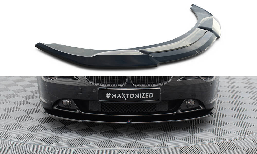 Street+ Spoilerlippe Front Ansatz V.2 passend für BMW 6er Coupe E63 / Cabrio E64  schwarz Hochglanz – Ansicht 2