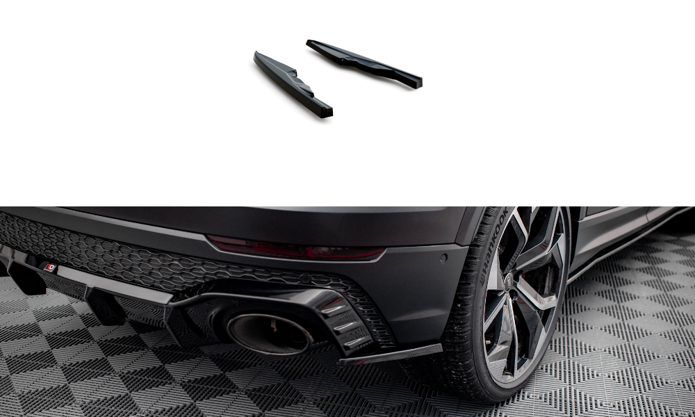 Heck Ansatz Flaps Diffusor V.2 passend für Audi RSQ8 Mk1 schwarz Hochglanz – Ansicht 2