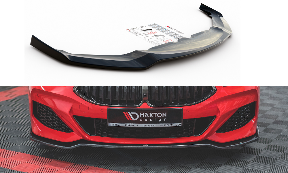 Street+ Spoilerlippe Front Ansatz V.2 passend für BMW 8 Coupe G15 / 8 Gran Coupe M Paket G16 schwarz Hochglanz – Ansicht 2