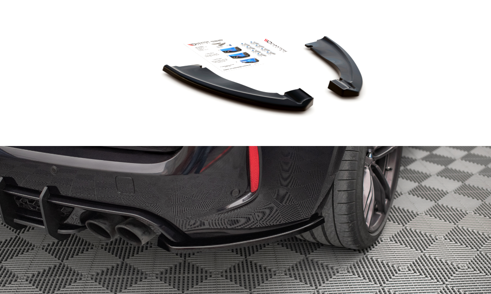 Heck Ansatz Flaps Diffusor passend für BMW X5 M F85 schwarz Hochglanz – Ansicht 2