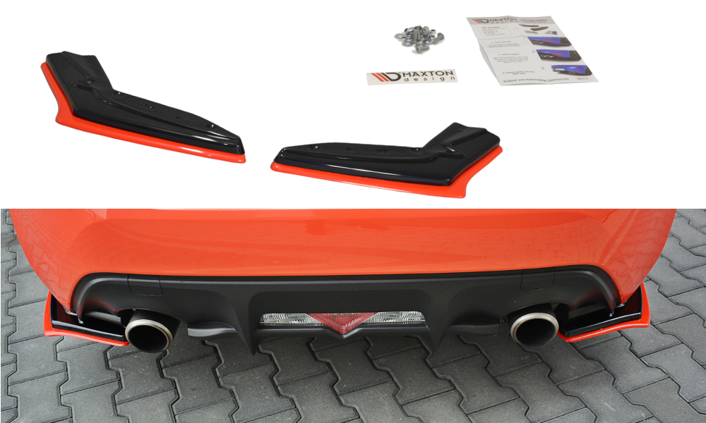 Heck Ansatz Flaps Diffusor V.2 passend für Toyota GT86 Facelift  schwarz Hochglanz – Ansicht 2
