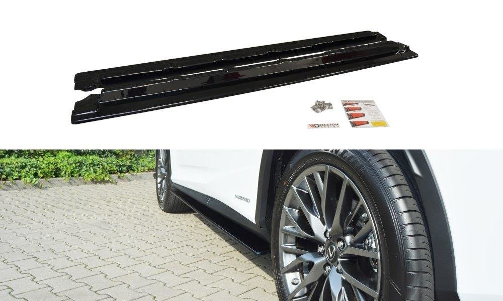 Street+ Seitenschweller Leisten passend für Lexus RX Mk4 schwarz Hochglanz – Ansicht 2