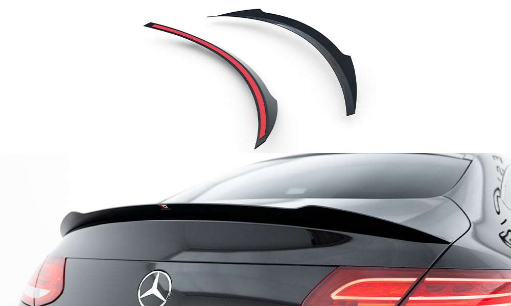 Heckspoiler Lippe Mercedes- Benz C Coupe AMG-Line C205  schwarz Hochglanz – Ansicht 2