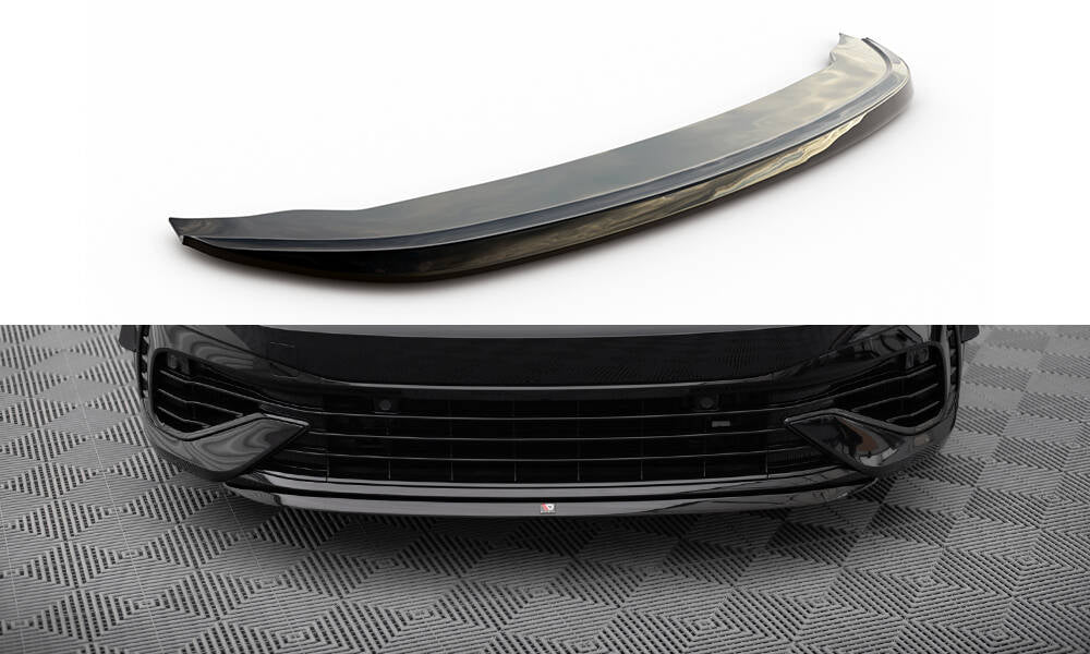 Street+ Spoilerlippe Front Ansatz V.7 passend für VW Golf R Hatchback / Variant  Mk8 schwarz Hochglanz – Ansicht 2