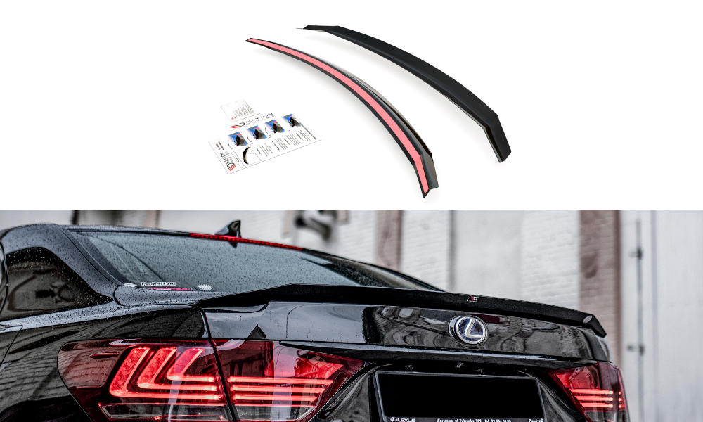 Heckspoiler Lippe Lexus LS Mk4 Facelift schwarz Hochglanz – Ansicht 2