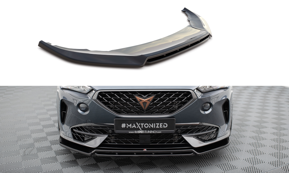 Street+ Spoilerlippe Front Ansatz V.5 passend für Cupra Formentor Mk1 schwarz Hochglanz – Ansicht 2