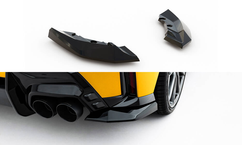 Heck Ansatz Flaps Diffusor V.2 passend für BMW 1er M-Paket F70 schwarz Hochglanz – Ansicht 2