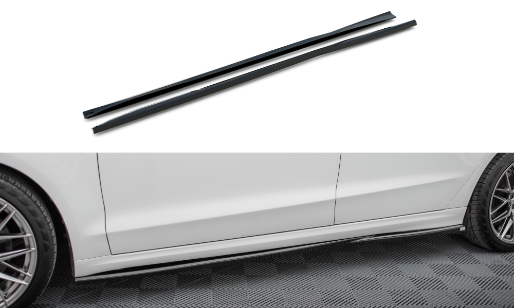 Street+ Seitenschweller Leisten passend für Ford Mondeo Sport Mk5 Facelift / Fusion Sport Mk2 Facelift schwarz Hochglanz – Ansicht 2