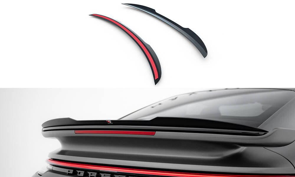 Heckspoiler Lippe Porsche 911 Turbo S Sport Package 992 schwarz Hochglanz – Ansicht 2