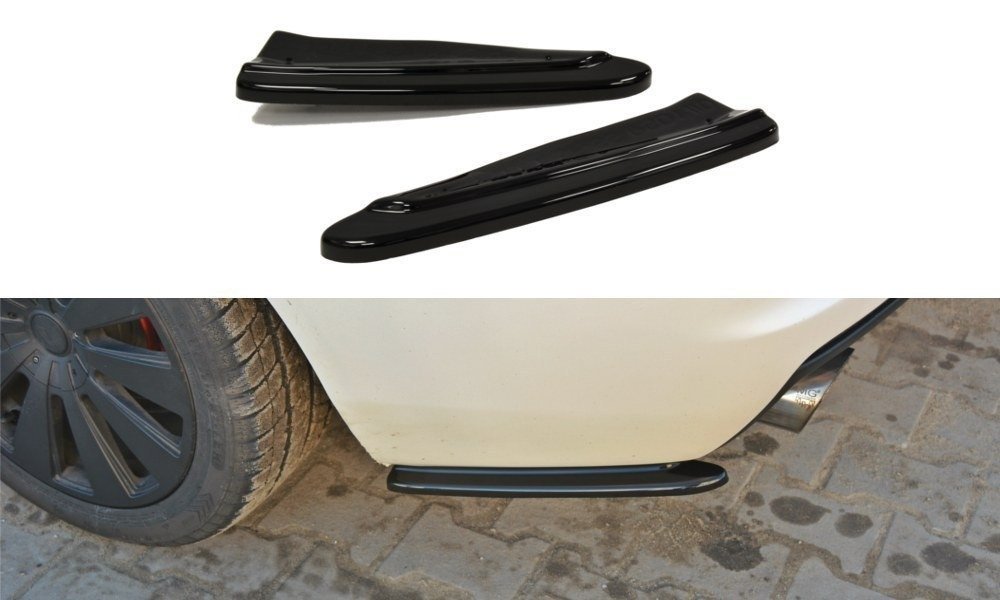 Heck Ansatz Flaps Diffusor passend für Chevrolet Camaro SS / Standard Mk5 schwarz Hochglanz – Ansicht 4