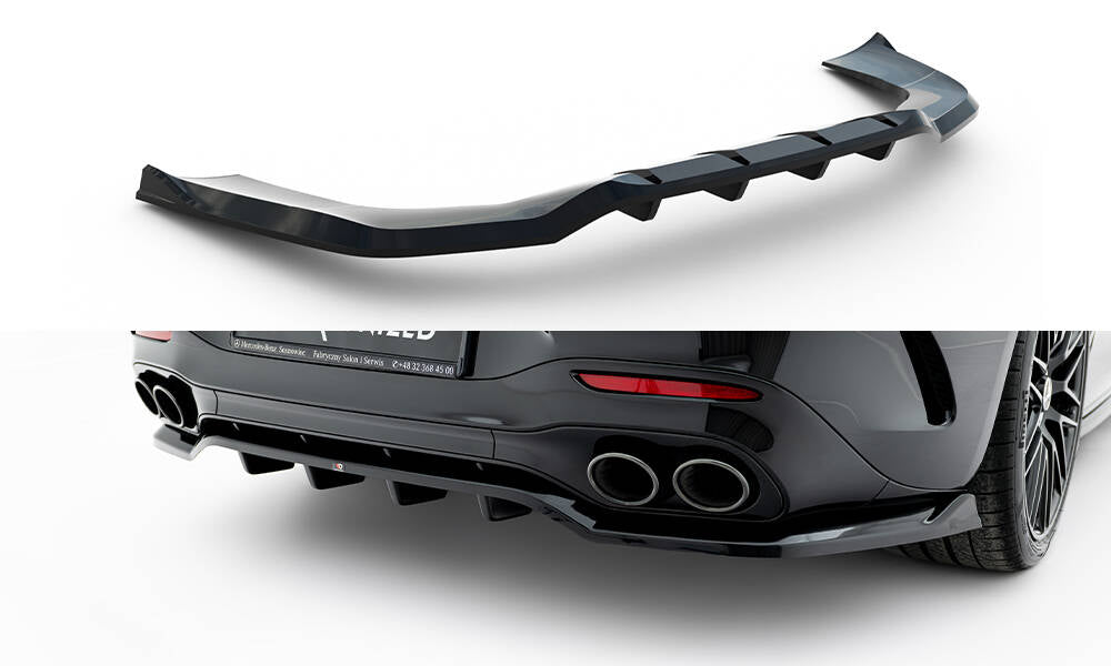 Street+ Mittlerer Diffusor RACE passend für Mercedes-AMG SL 63 R232 schwarz Hochglanz – Ansicht 2