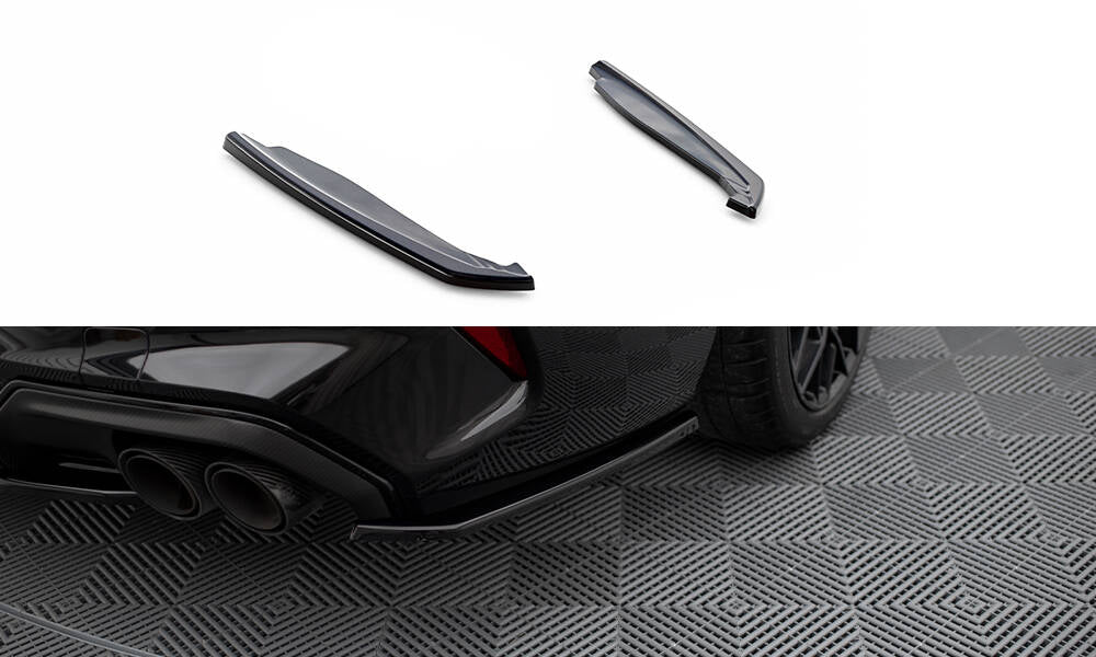 Heck Ansatz Flaps Diffusor V.2 passend für BMW M8  Gran Coupe F93  schwarz Hochglanz – Ansicht 2
