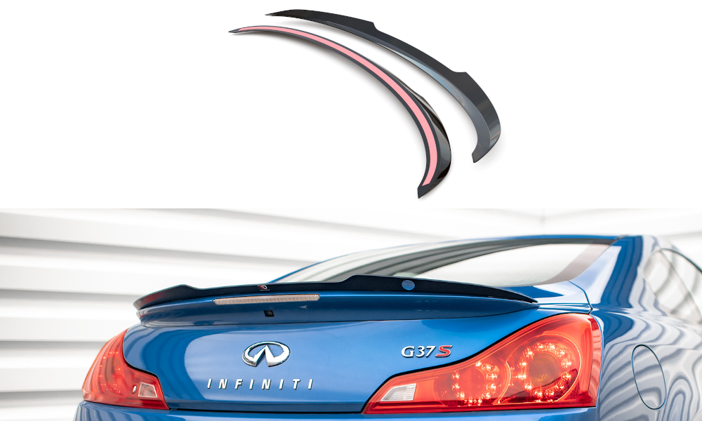 Heckspoiler Lippe Infiniti G37 Coupe schwarz Hochglanz – Ansicht 2