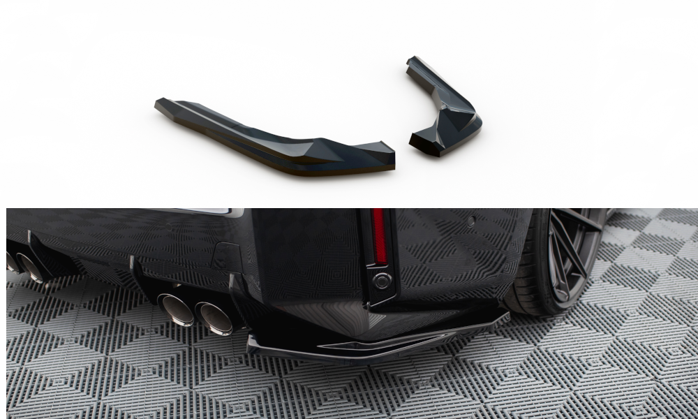 Heck Ansatz Flaps Diffusor V.1 passend für BMW M2 G87 schwarz Hochglanz – Ansicht 2